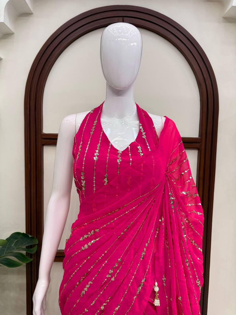 Radiant Rani Pink Silk Lehenga Choli Adorned with Opulent Heritage Floral Motifs and Intricate Zari Borders